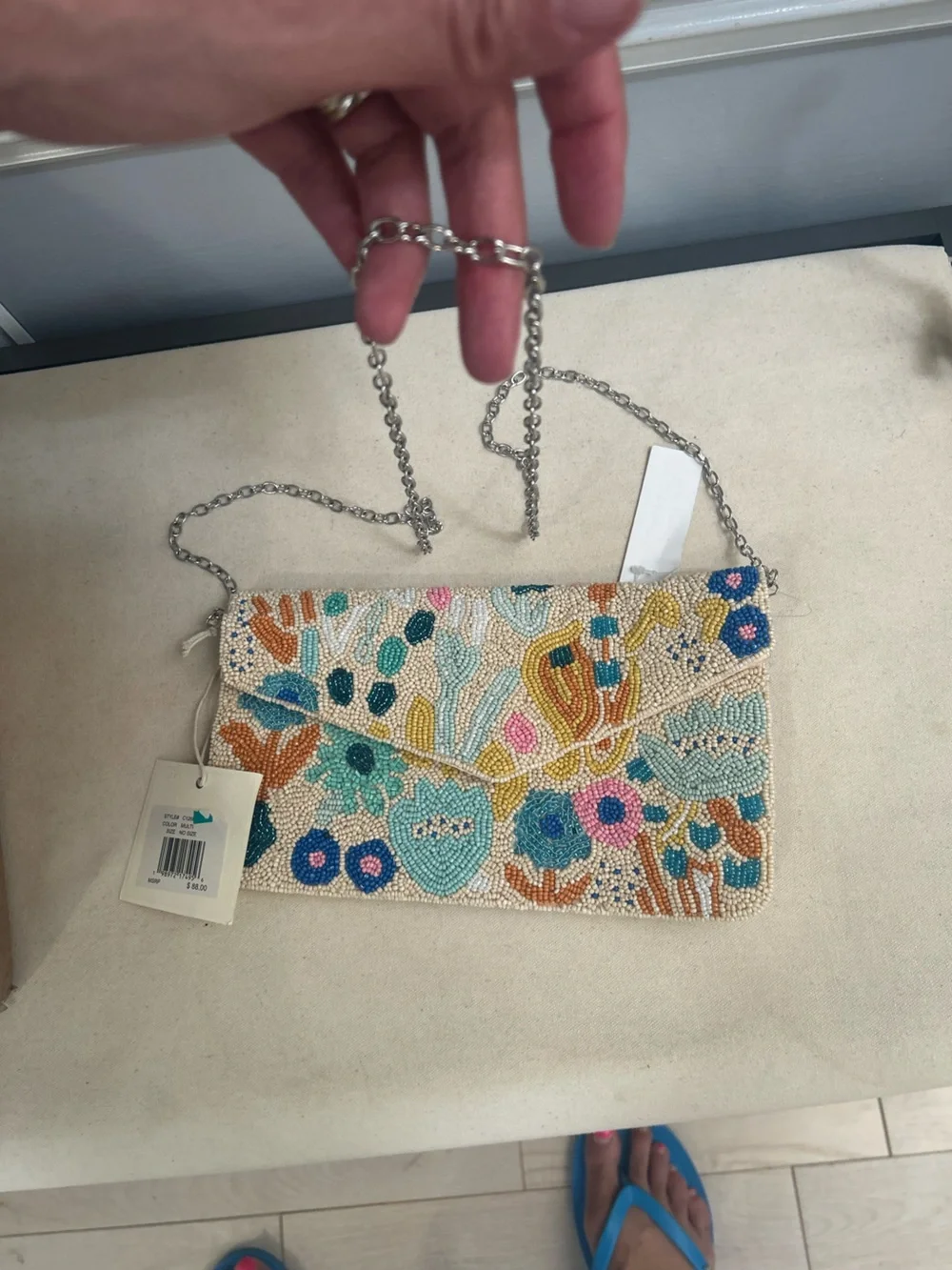 NWT SOL and MER beaded clutch.